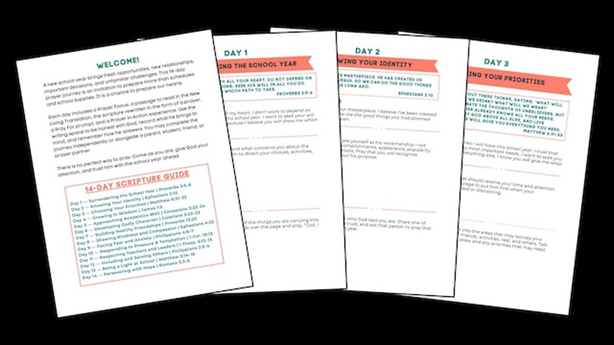 14-Day Back-to-School Prayer Guides image number null